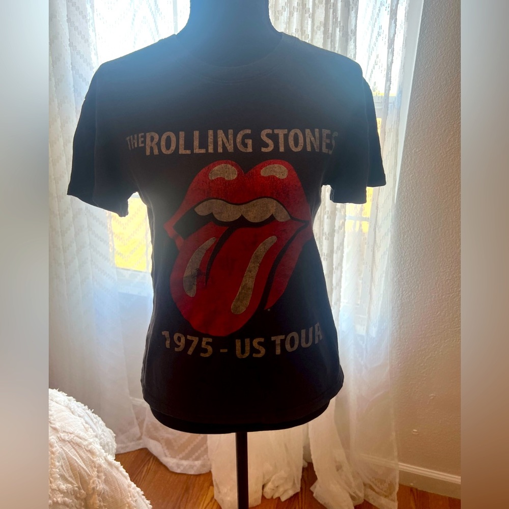 1975 Rolling Stones tour tshirt vintage style retro
